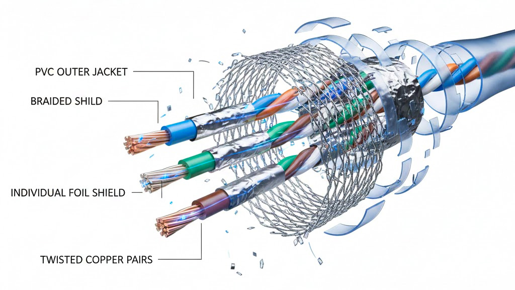 cấu trúc cáp mạng cat7 cat8