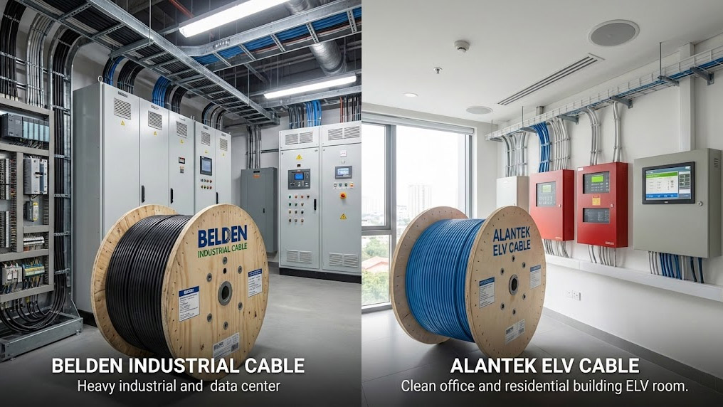 so sánh hai loại cáp điều khiển belden và alantek