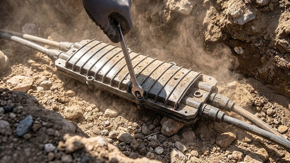 thi công măng xông quang nằm ngang