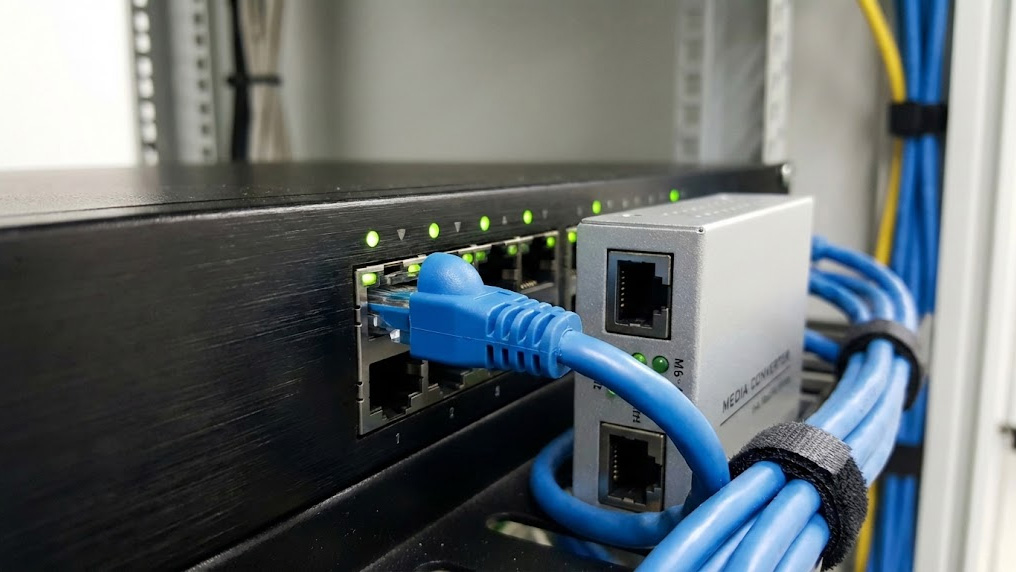 Kết nối tín hiệu LAN sang Switch