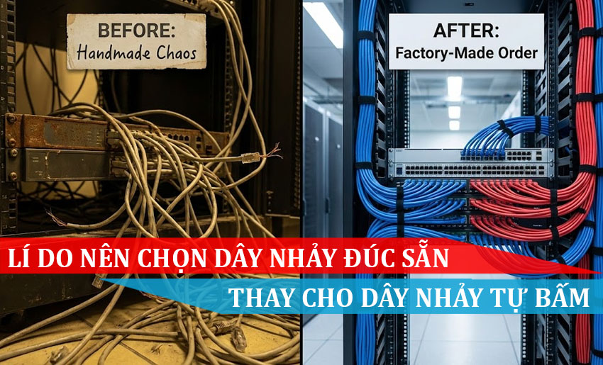 Lí do nên chọn dây nhảy đúc sẵn thay cho dây tự bấm