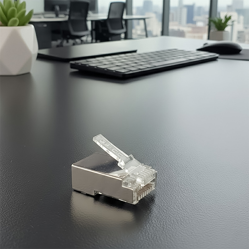 ảnh thực tế Đầu kết nối của hạt mạng Cat7 HDtec ảnh thực tế Đầu kết nối của hạt mạng Cat7 HDtec