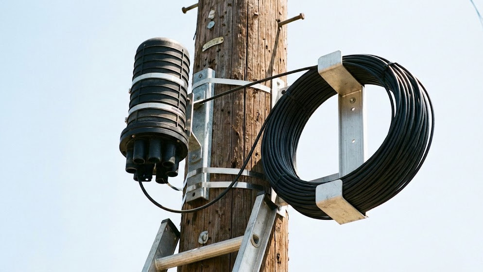 măng xông quang treo cột