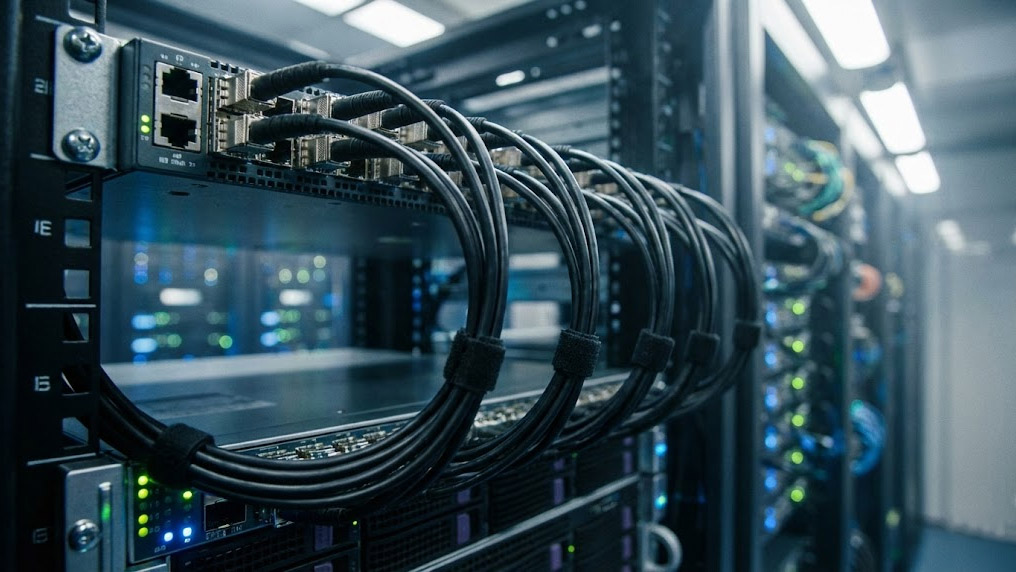 Mô hình đấu nối Top of Rack (ToR) sử dụng cáp DAC kết nối Switch và Server.