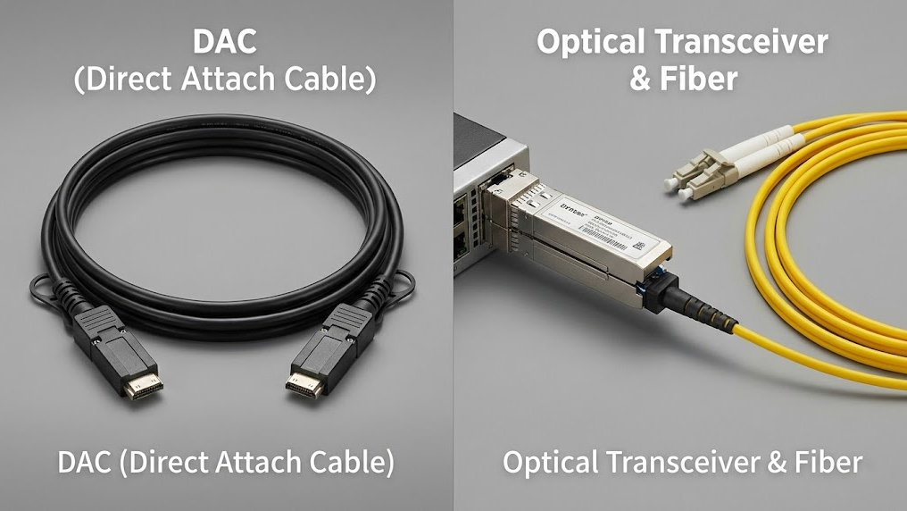 phân biệt cáp DAC và module quang
