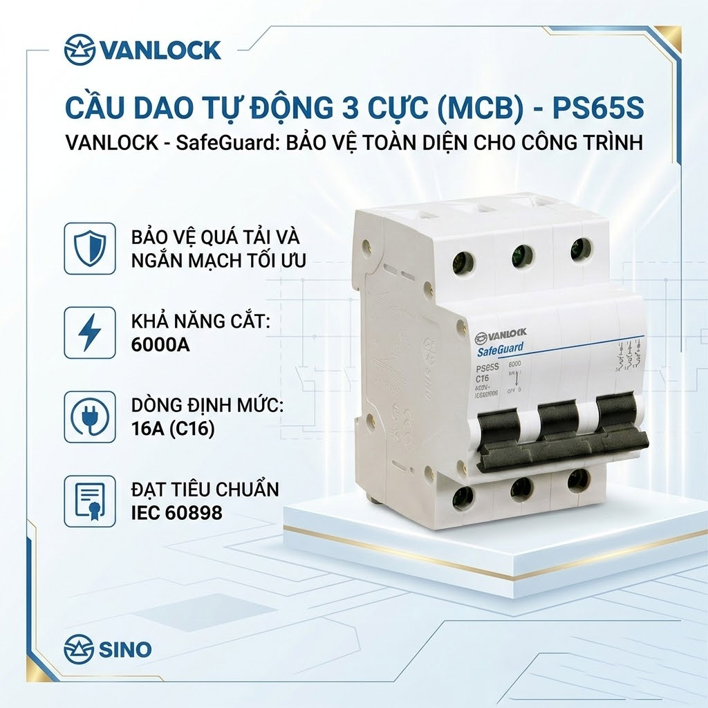Cầu dao tự động 3 cực ps65s