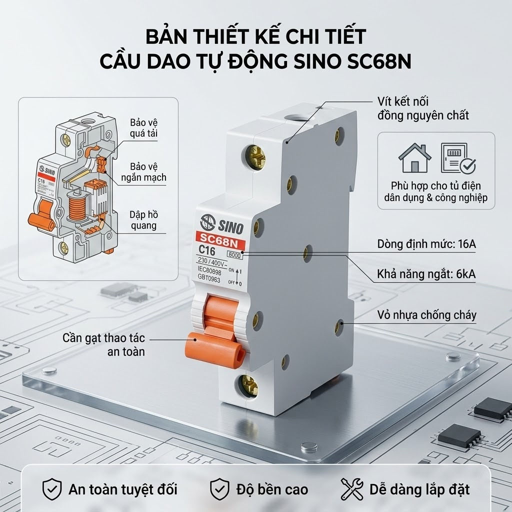 bản thiết kế chi tiết aptomat sc68n