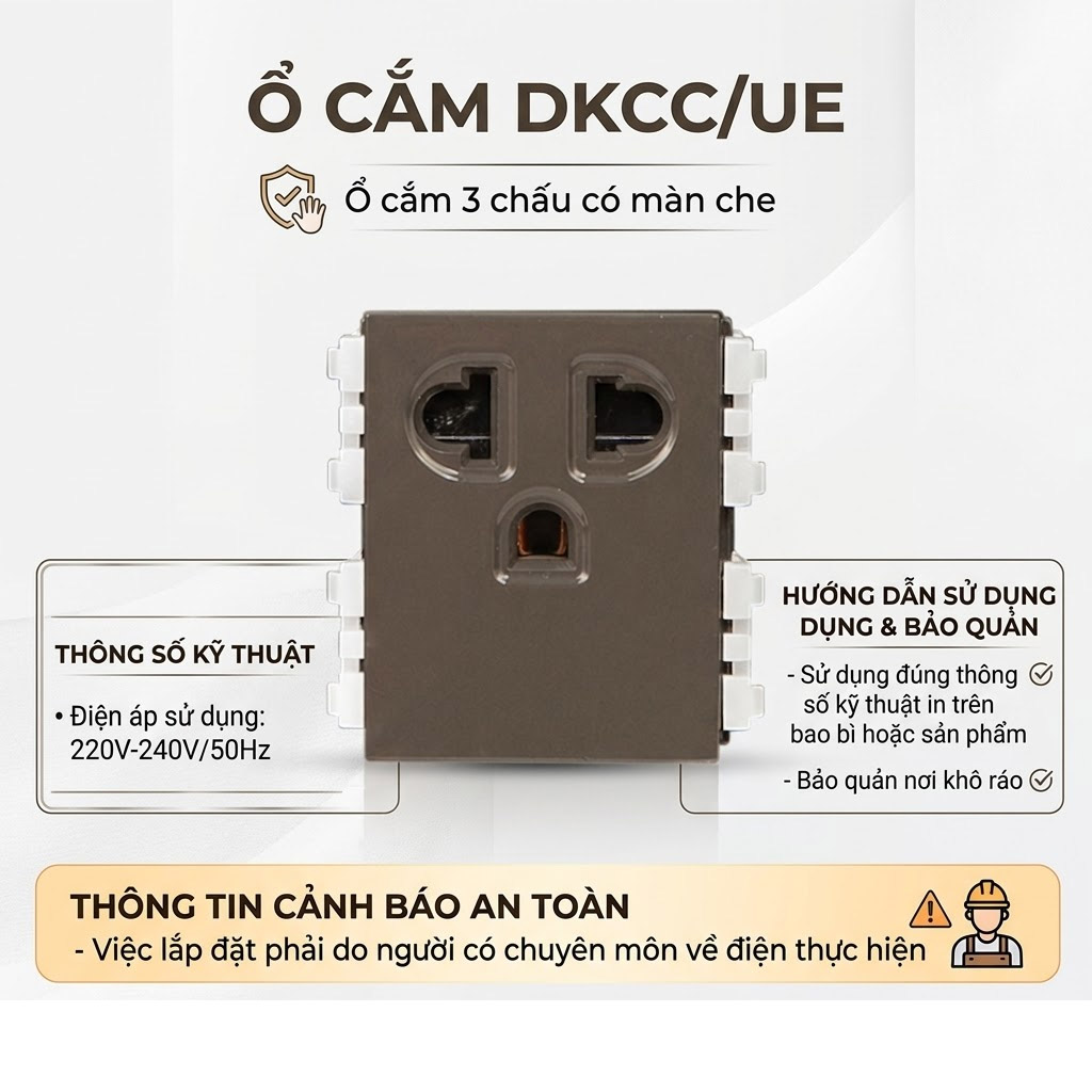 ổ cắm dkcc ue 3 chấu