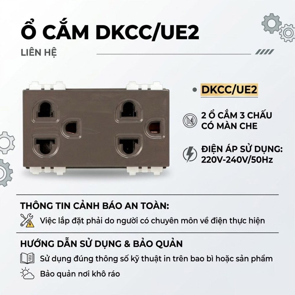 sản phẩm ổ cắm dkcc ue2