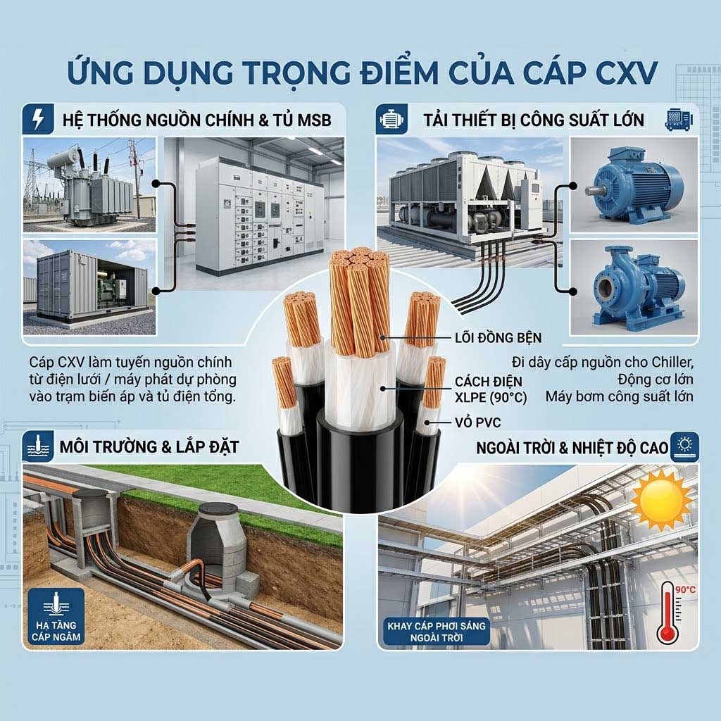 ứng dụng trọng điểm của cáp điện cxv ứng dụng trọng điểm của cáp điện cxv
