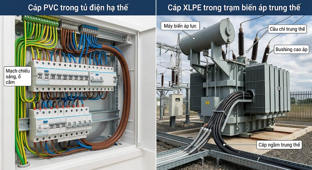 Những trường hợp nào BẮT BUỘC phải dùng cáp XLPE