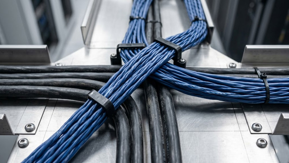 Quy tắc cáp mạng cắt ngang cáp điện góc 90 độ