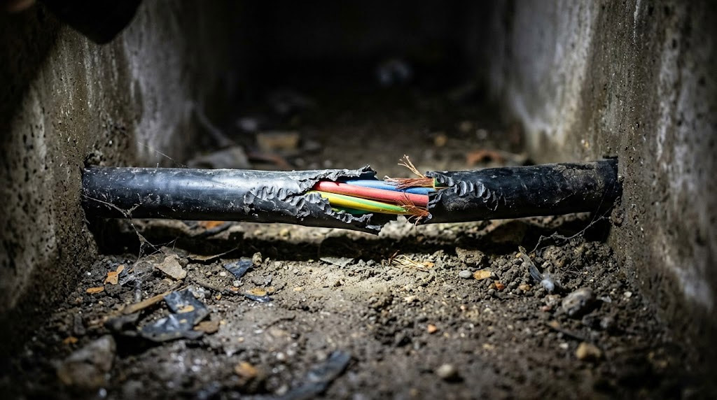 Sự tàn phá cáp điện của chuột bọ